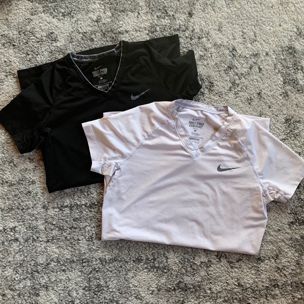 Two Nike dry fit shirts (xs)